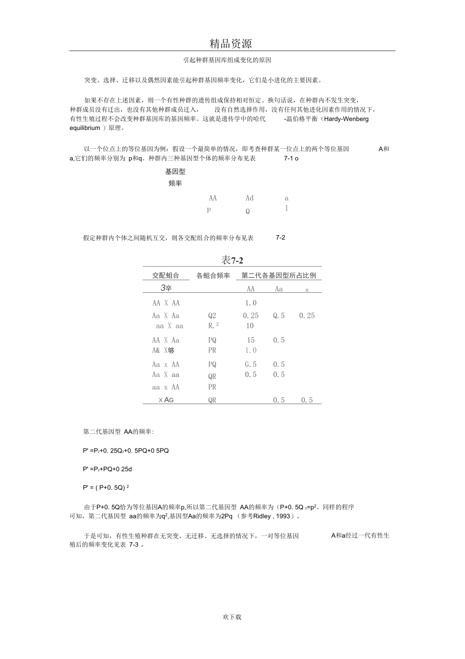 引起种群基因库组成变化的原因.docx_第1页