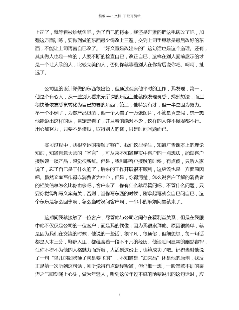 2021年广告公司文案实习总结word版.doc_第2页