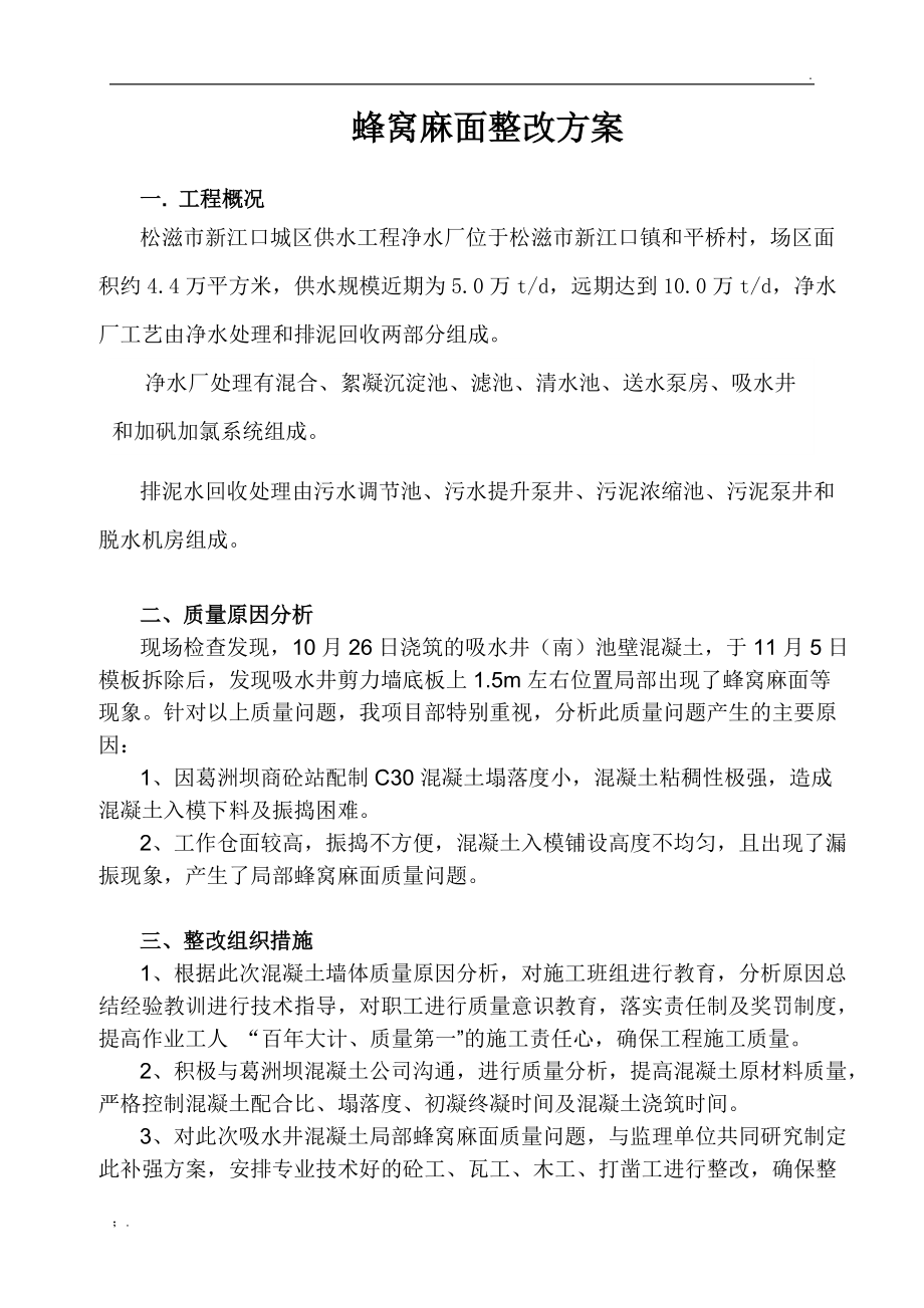 蜂窝麻面整改方案.docx_第2页