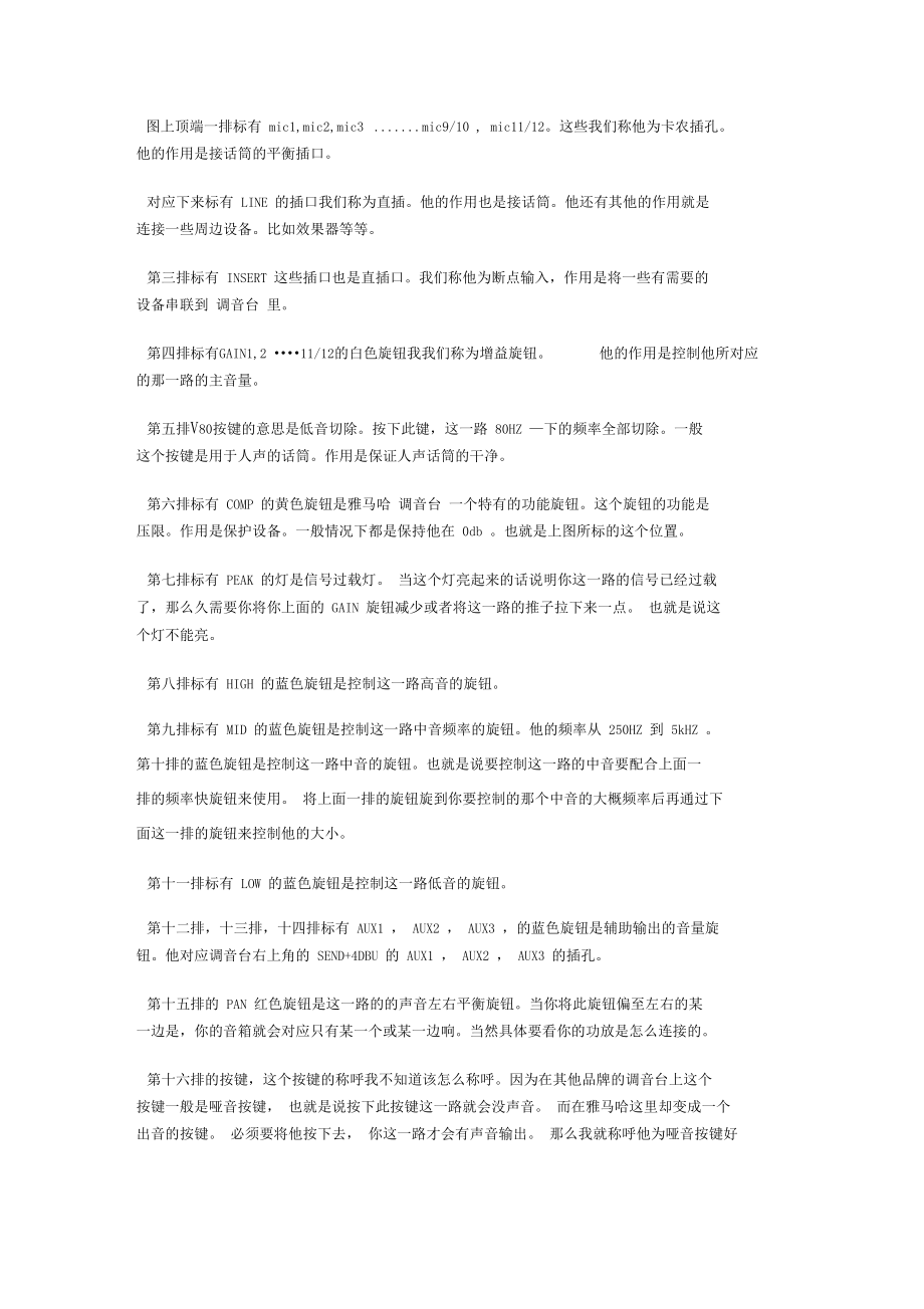 雅马哈MGC调音台基本说明.doc_第1页