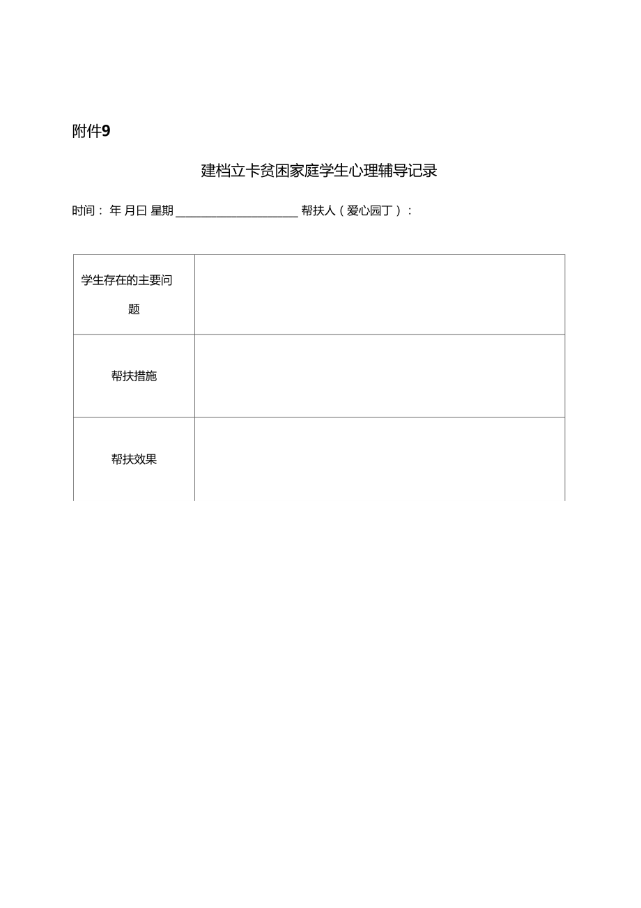 建档立卡贫困家庭学生学习帮扶记录家访记录心理辅导记录.doc_第3页