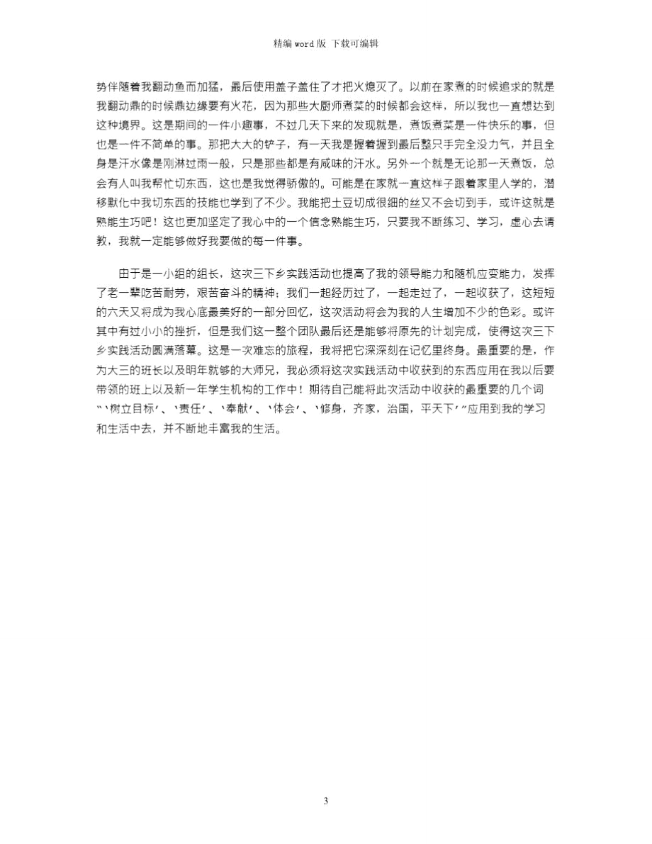 2021年暑假三下乡社会实践心得体会word版.doc_第3页