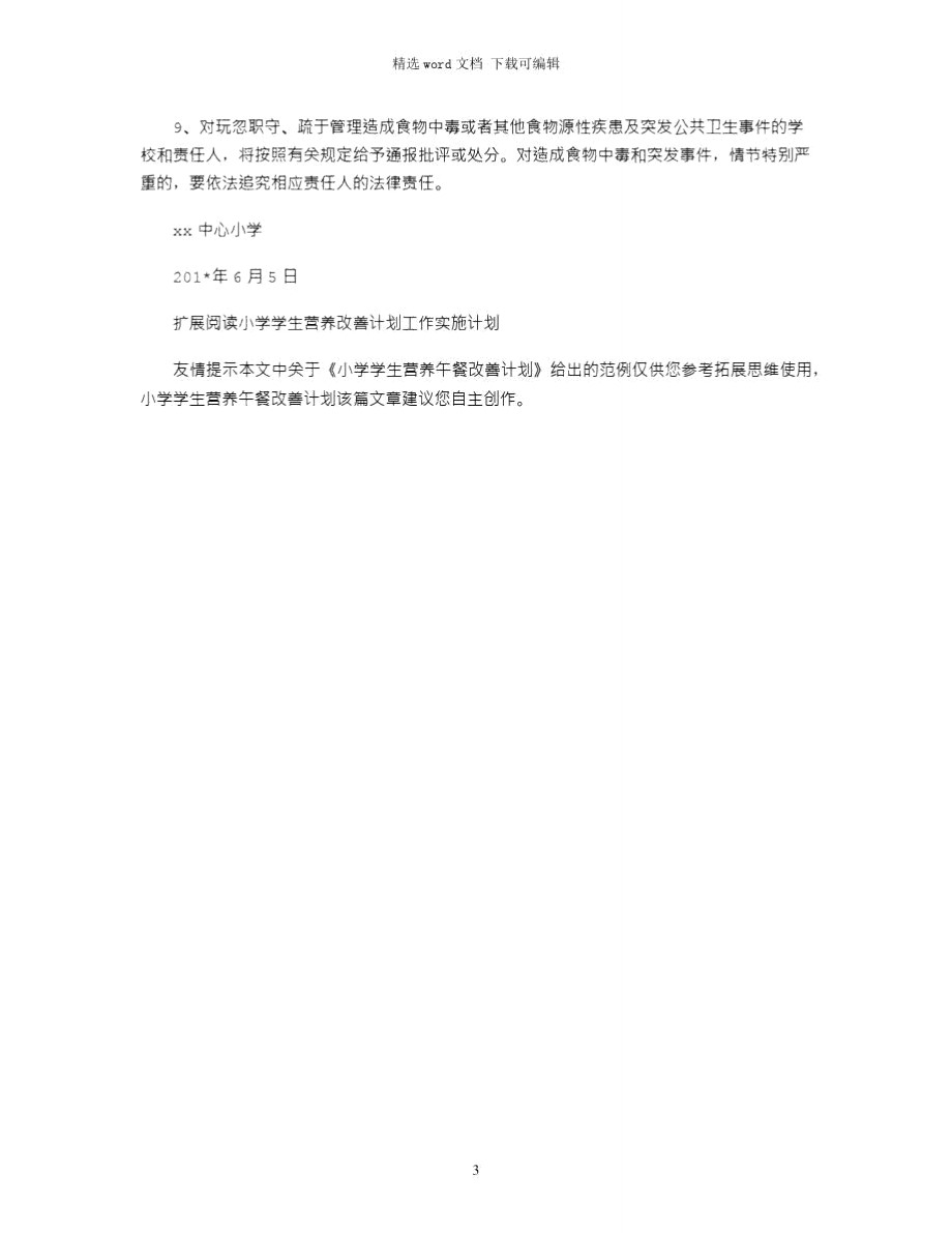 2021年小学学生营养午餐改善计划.doc_第3页