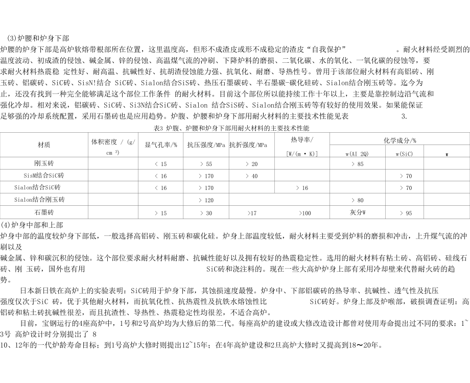 高炉各部位耐火材料的选择.doc_第3页