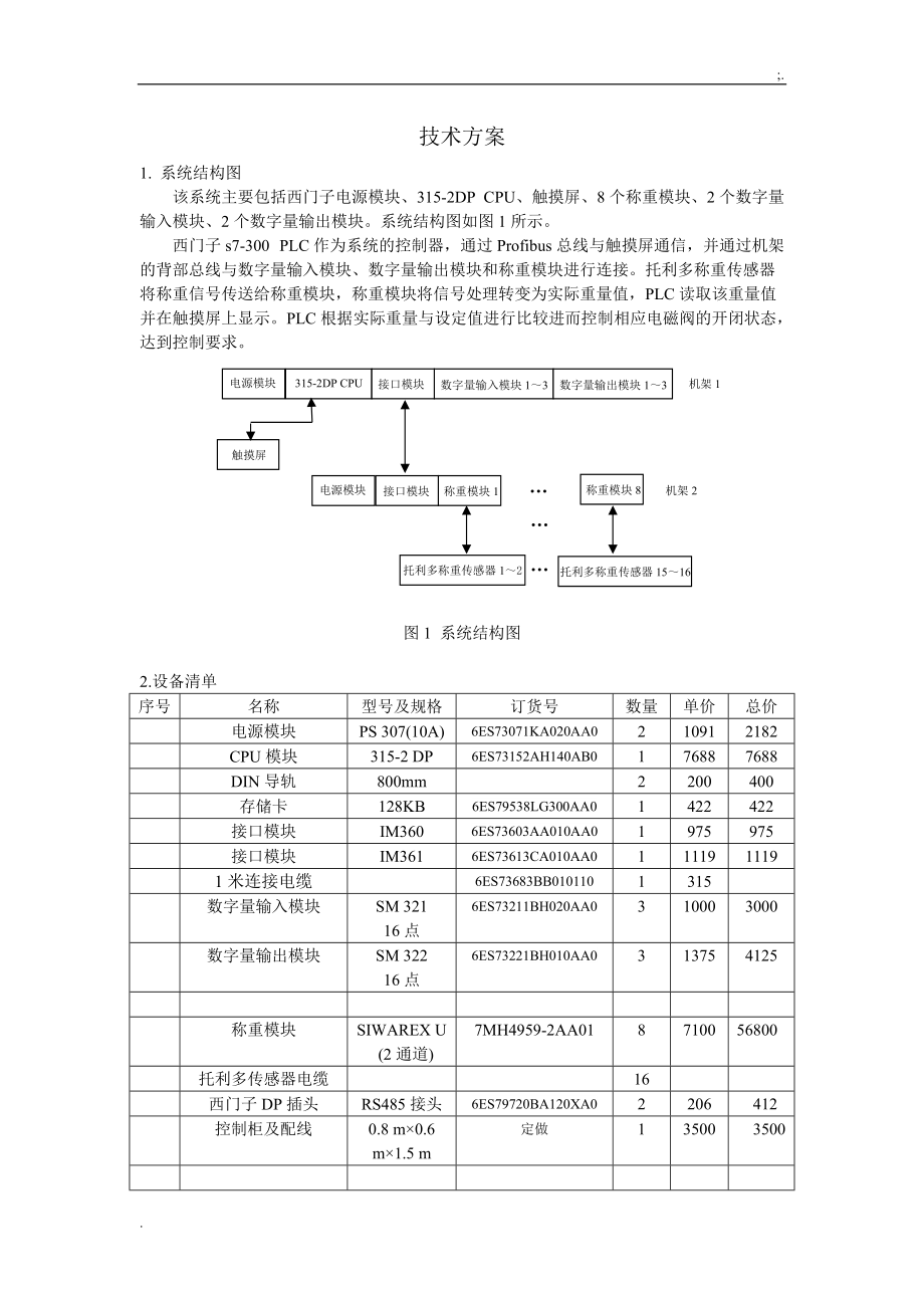 《称重模块方案》word版.docx_第1页