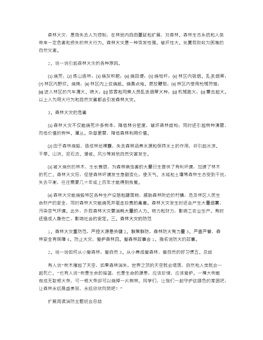 2021年消防主题班会总结.doc_第2页