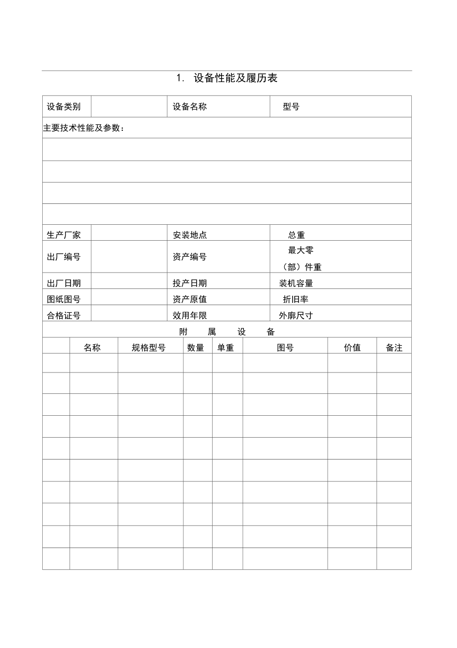 2020年某矿业有限责任公司设备技术档案表参照模板可编辑.docx_第3页