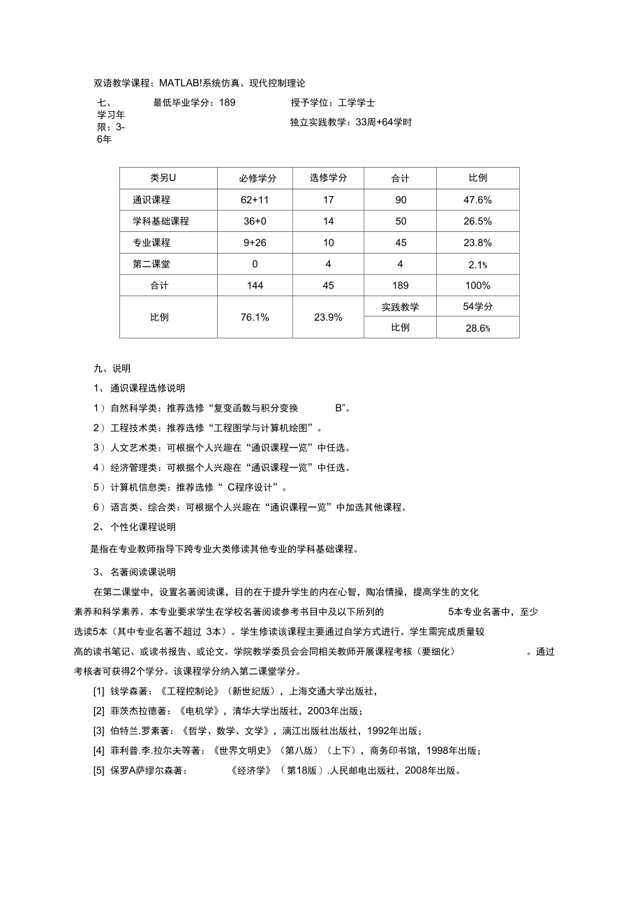 浙江理工大学电气工程及其自动化专业培养方案(精).doc_第2页