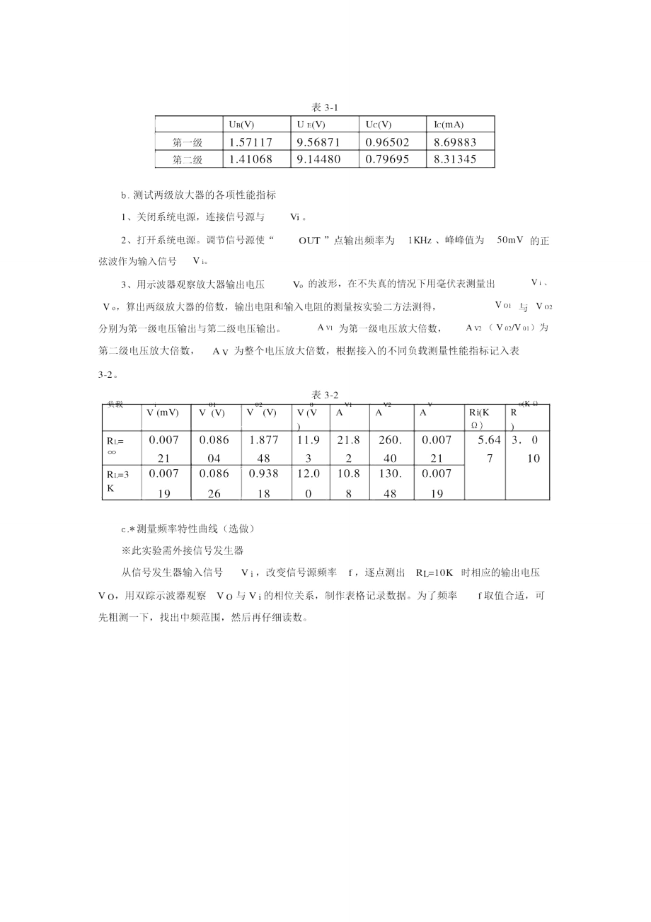 实验五两级放大电路.doc_第3页