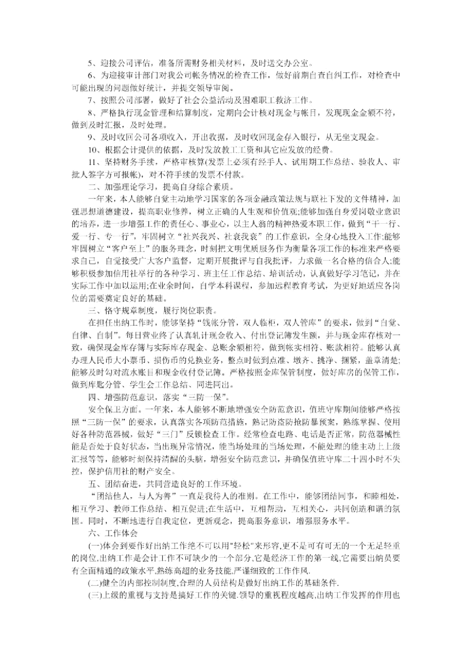 小公司出纳工作总结.doc_第2页