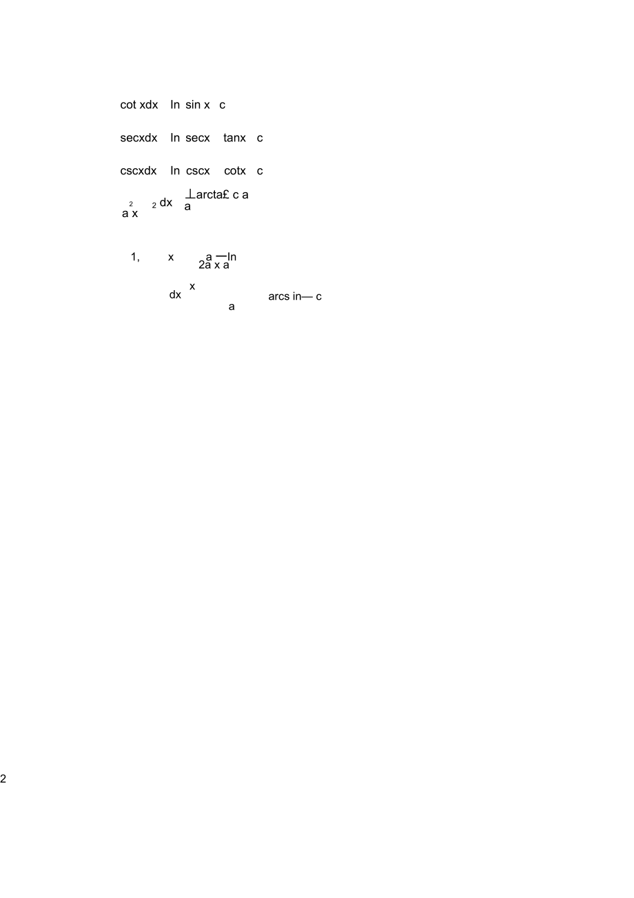 微积分及三角函数公式合集.docx_第2页