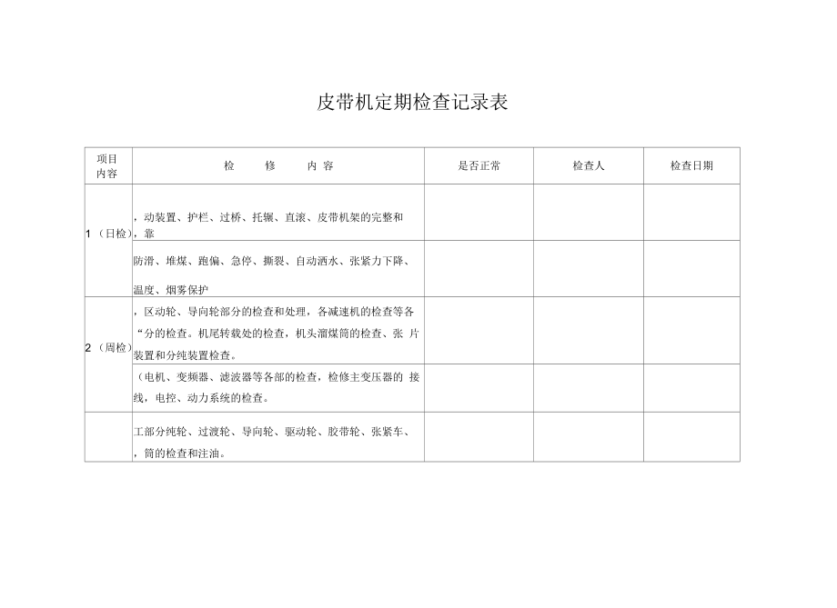 皮带机定期检查记录表.docx_第2页