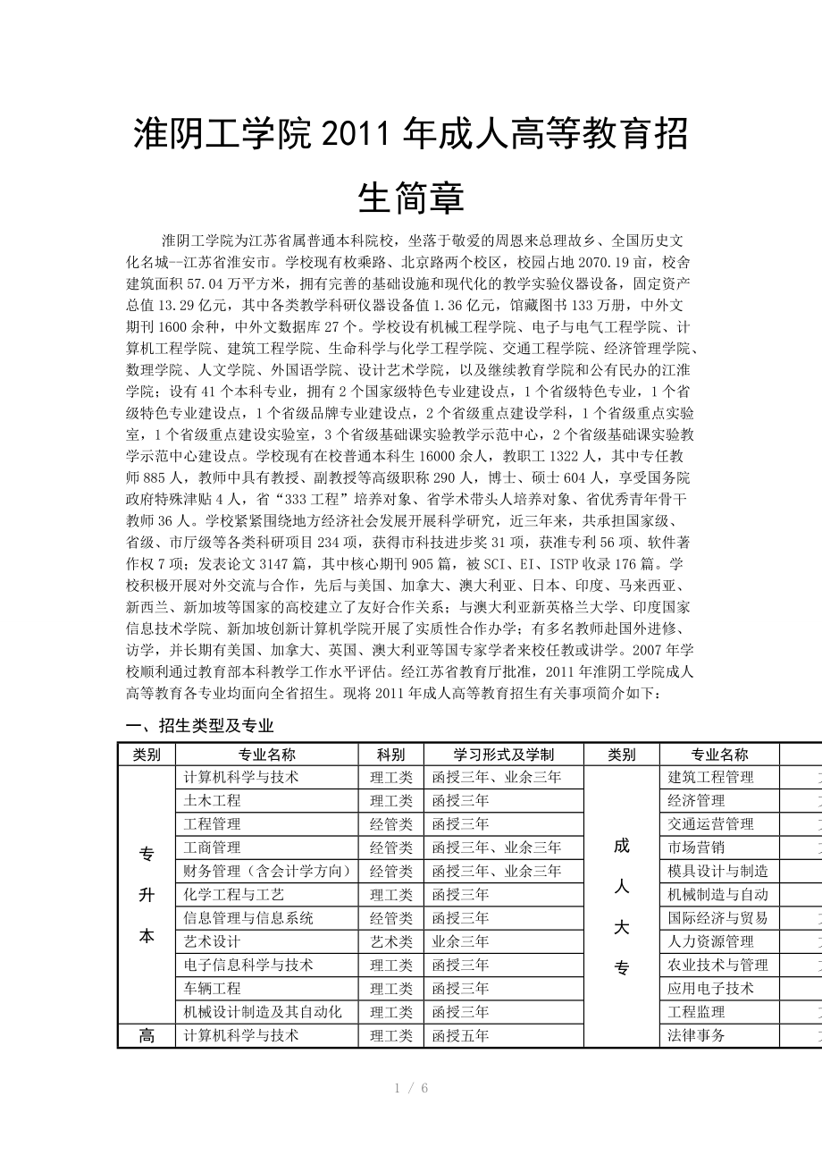 淮阴工学院成人高考Word版.doc_第1页