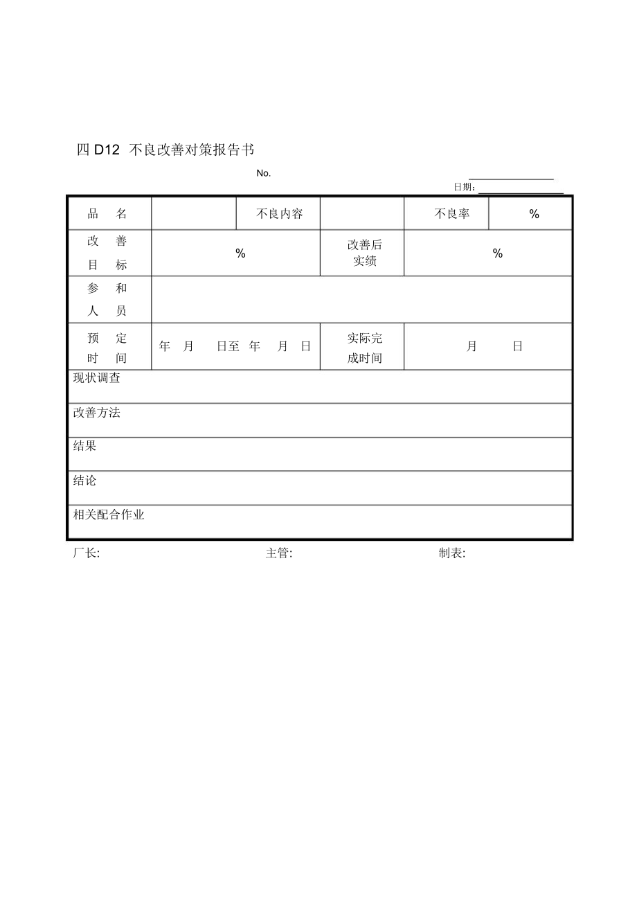 D12不良改善对策报告书.doc_第1页