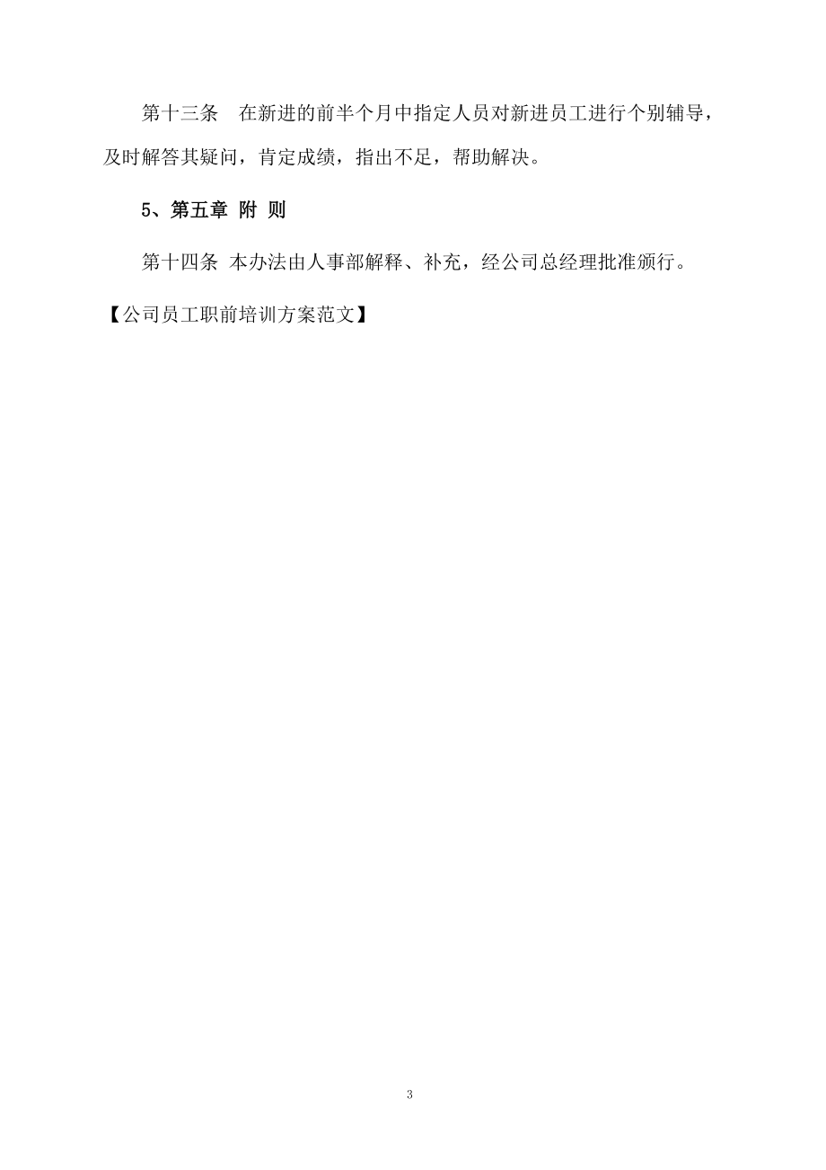 公司员工职前培训方案范文.docx_第3页