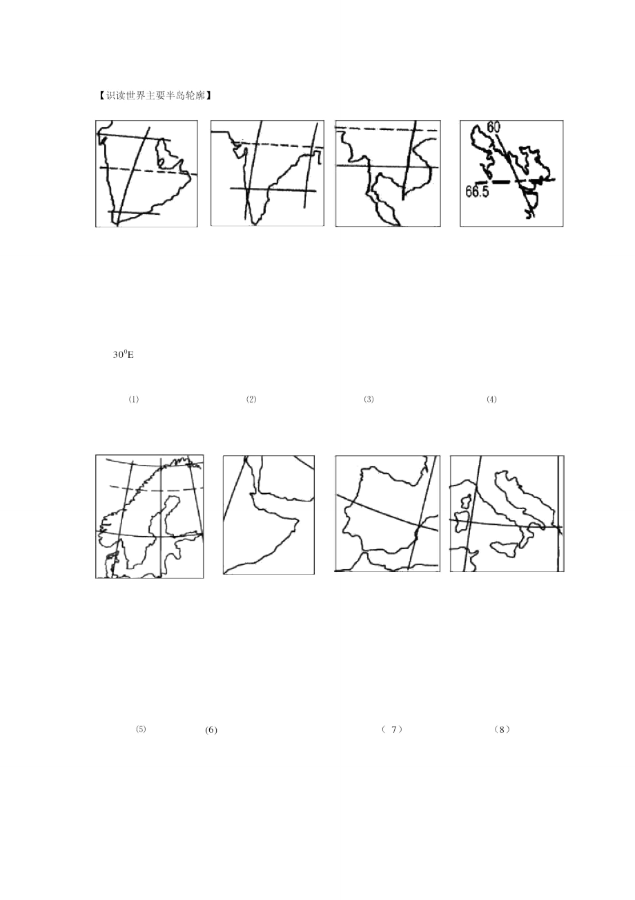 识读世界主要半岛轮廓.doc_第1页