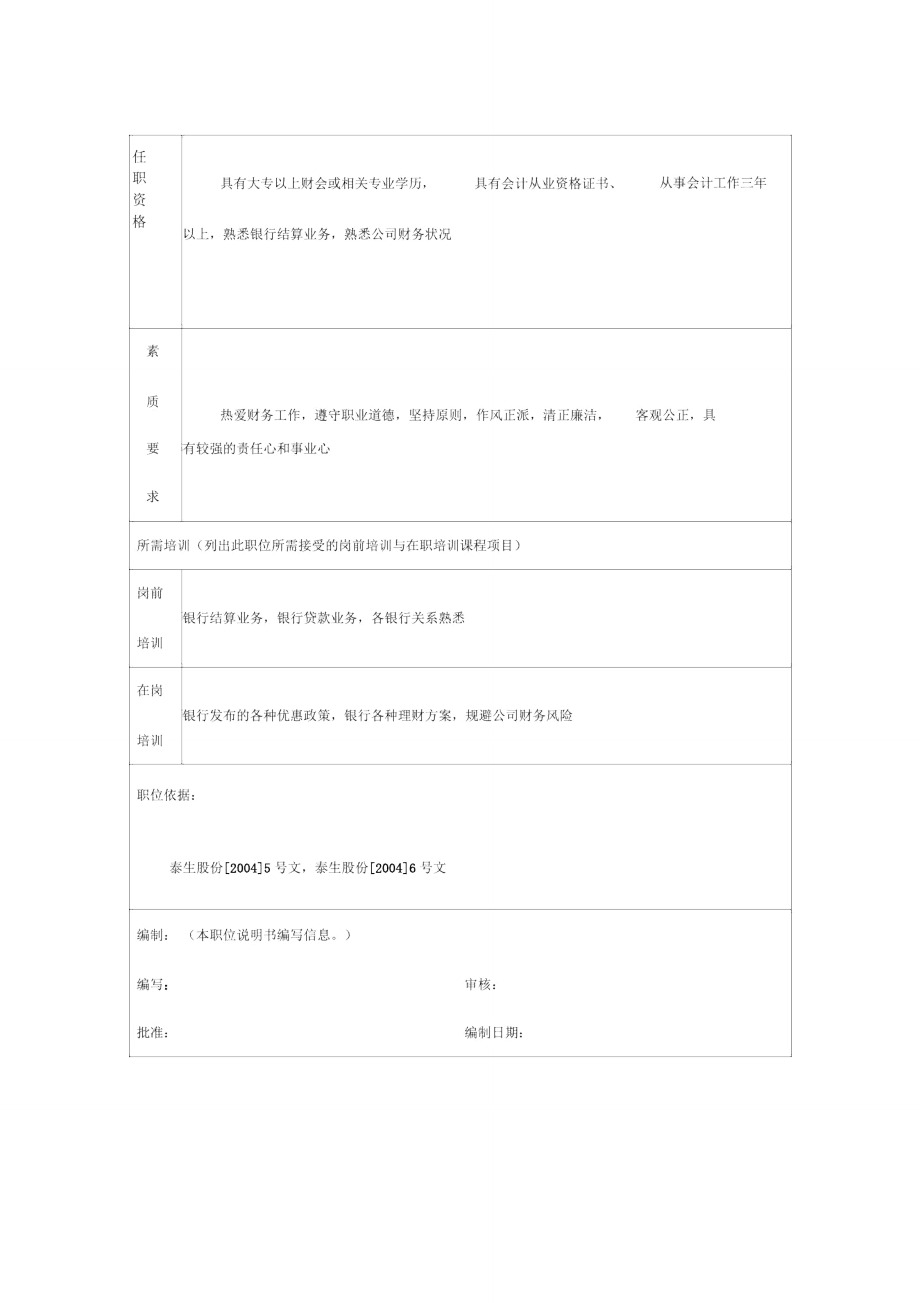 某企业资金复核会计岗位职责说明.doc_第3页