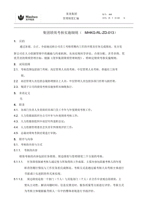 集团股份绩效考核实施细则.doc