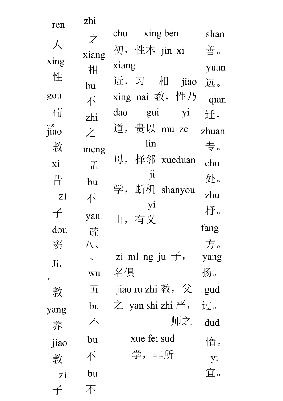 三字参考资料经拼音.docx_第1页