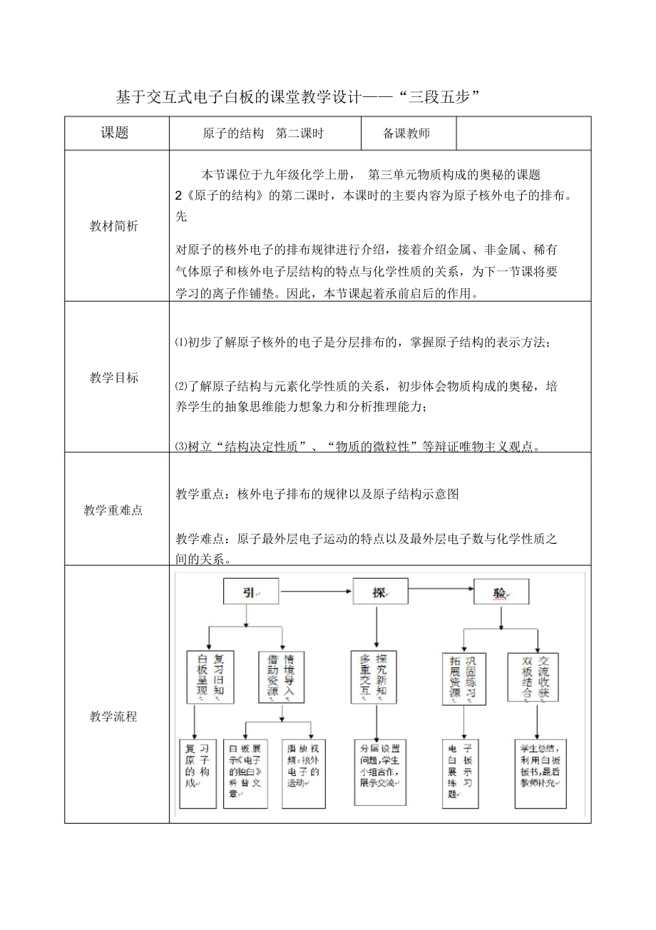 《原子的结构》教学设计.doc_第1页