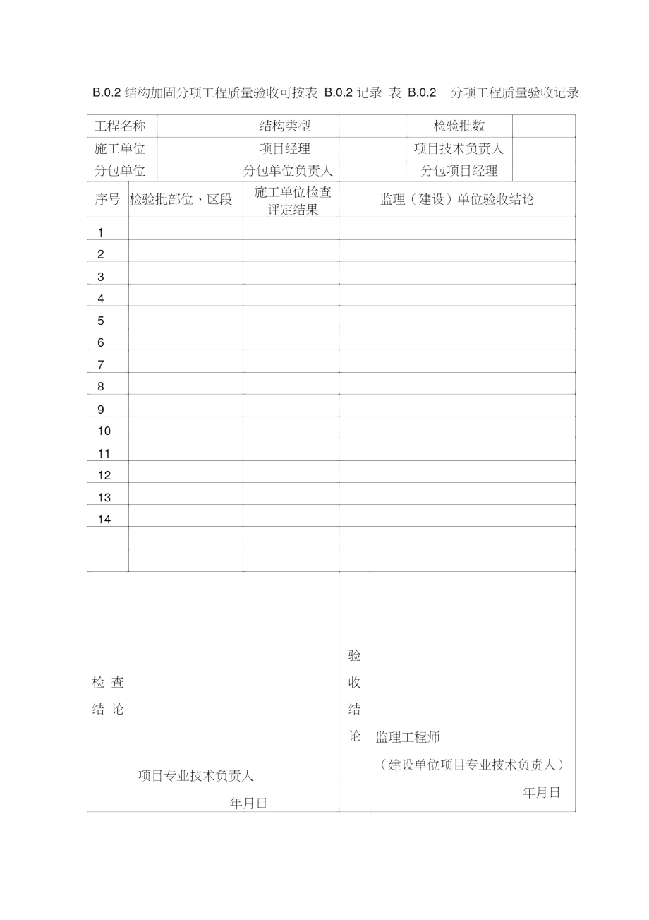 结构加固检验批质量验收表.doc_第2页