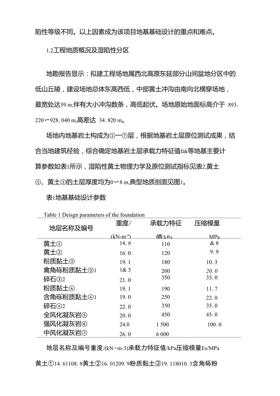 湿陷性黄土地区复杂地质下钢结构厂房地基的加固处理.doc_第2页