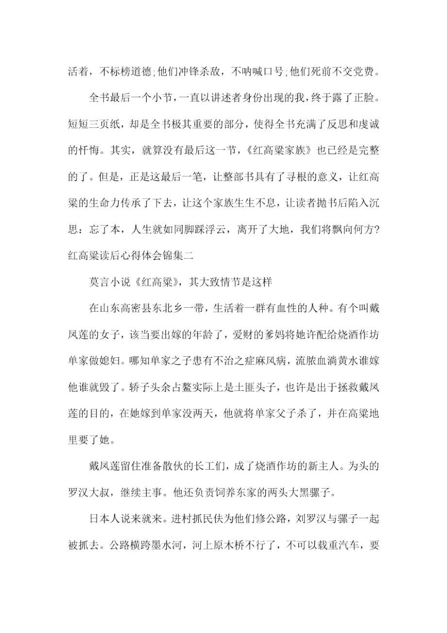 红高粱读后心得体会锦集.doc_第2页