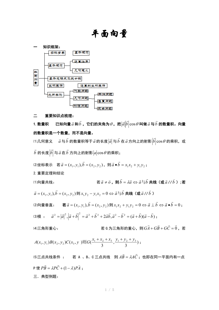 高一平面向量复习教案.doc_第1页