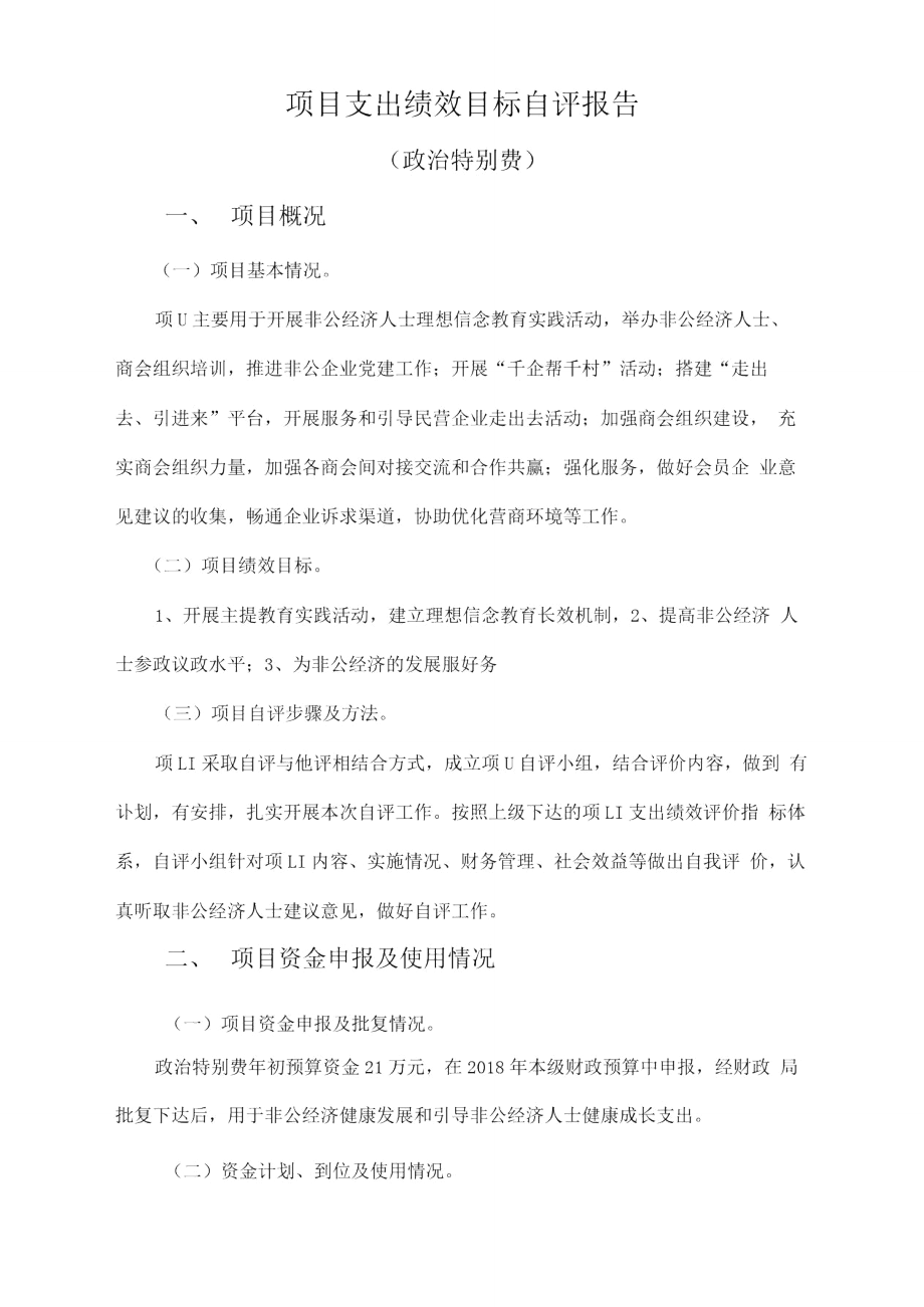 项目支出绩效目标自评报告.doc_第1页