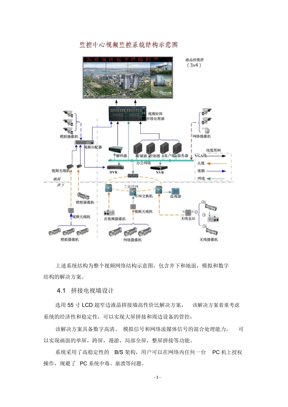 郑煤集团宋楼矿大屏显示系统技术方案.doc_第3页