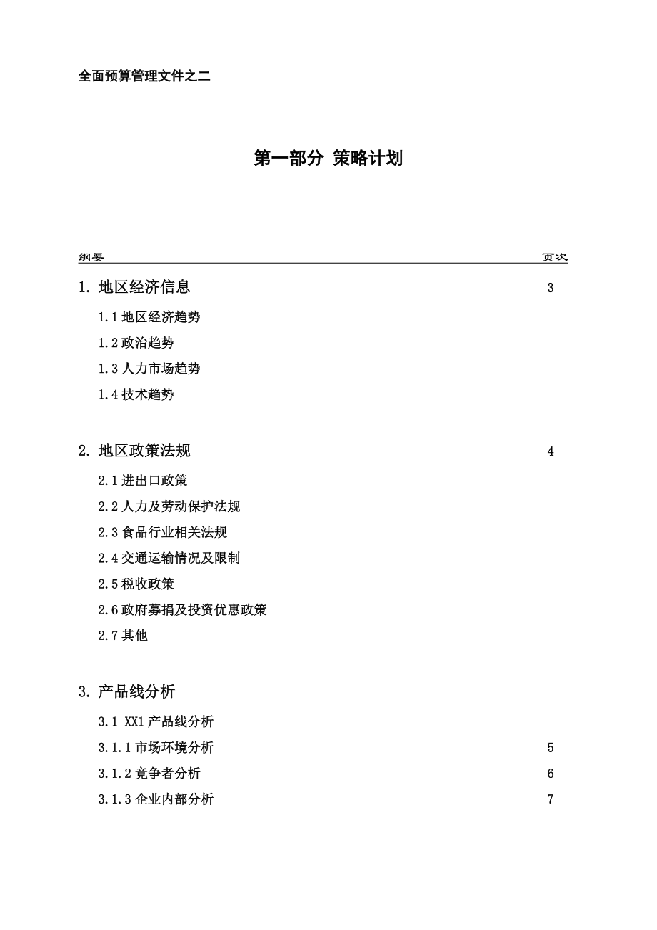 全面预算管理之策略计划.docx_第1页