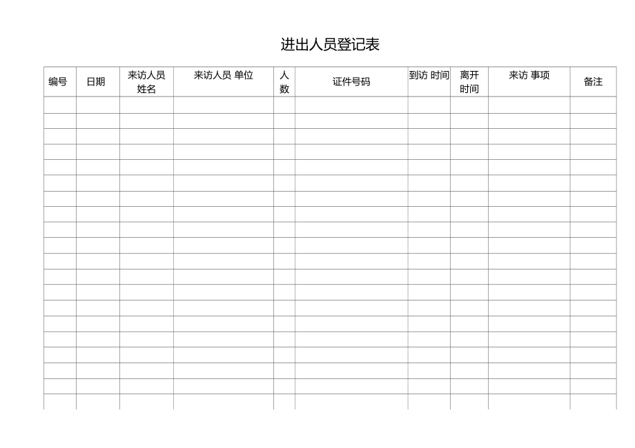 建筑工地外来人员登记表.doc_第1页