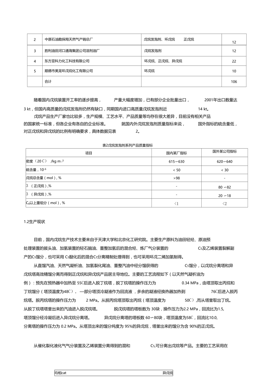 戊烷生产与市场分析.doc_第2页