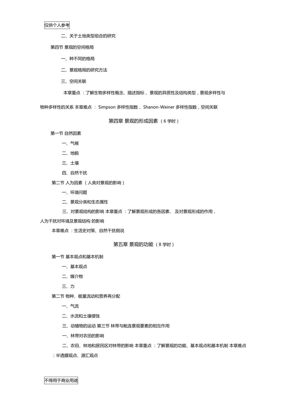 景观生态学课程教学大纲.doc_第3页