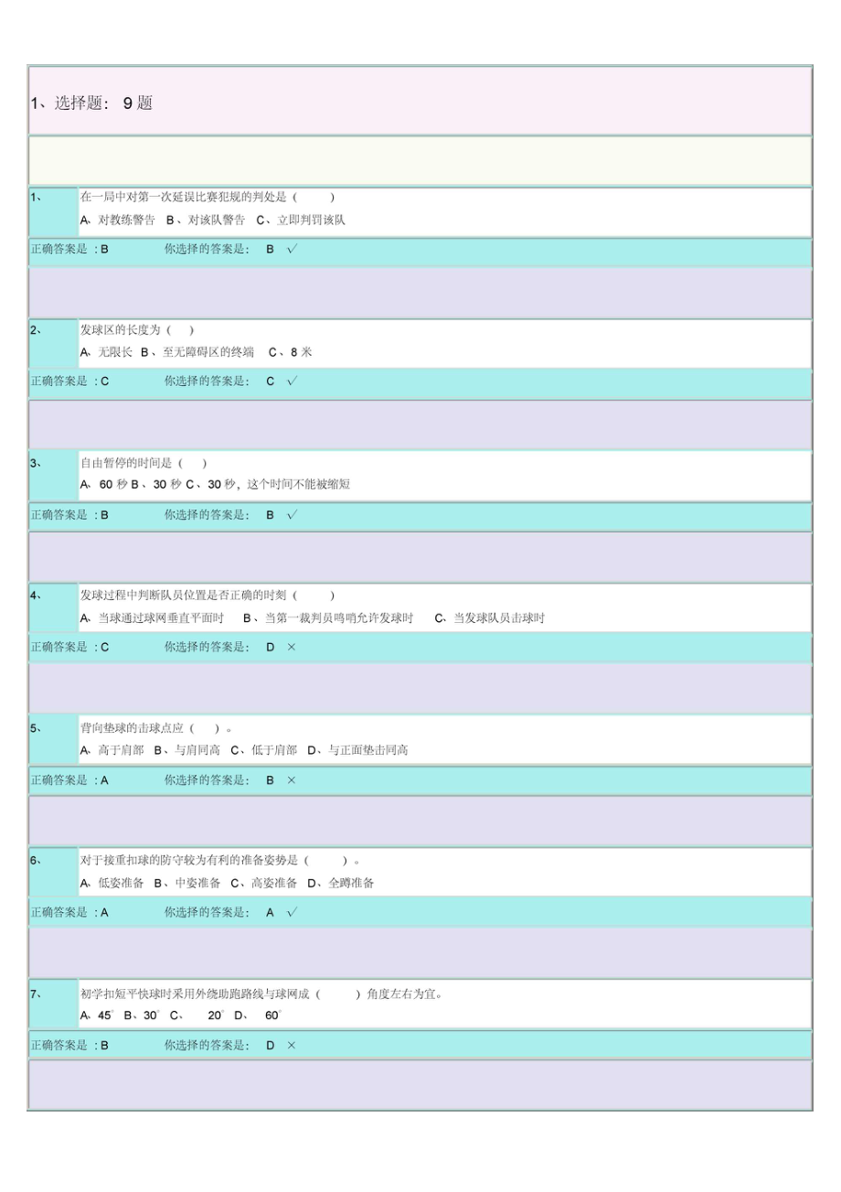 排球作业题库.doc_第1页