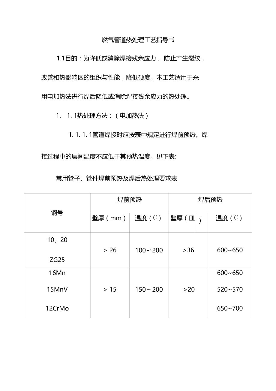 燃气管道热处理工艺指导书.doc_第1页