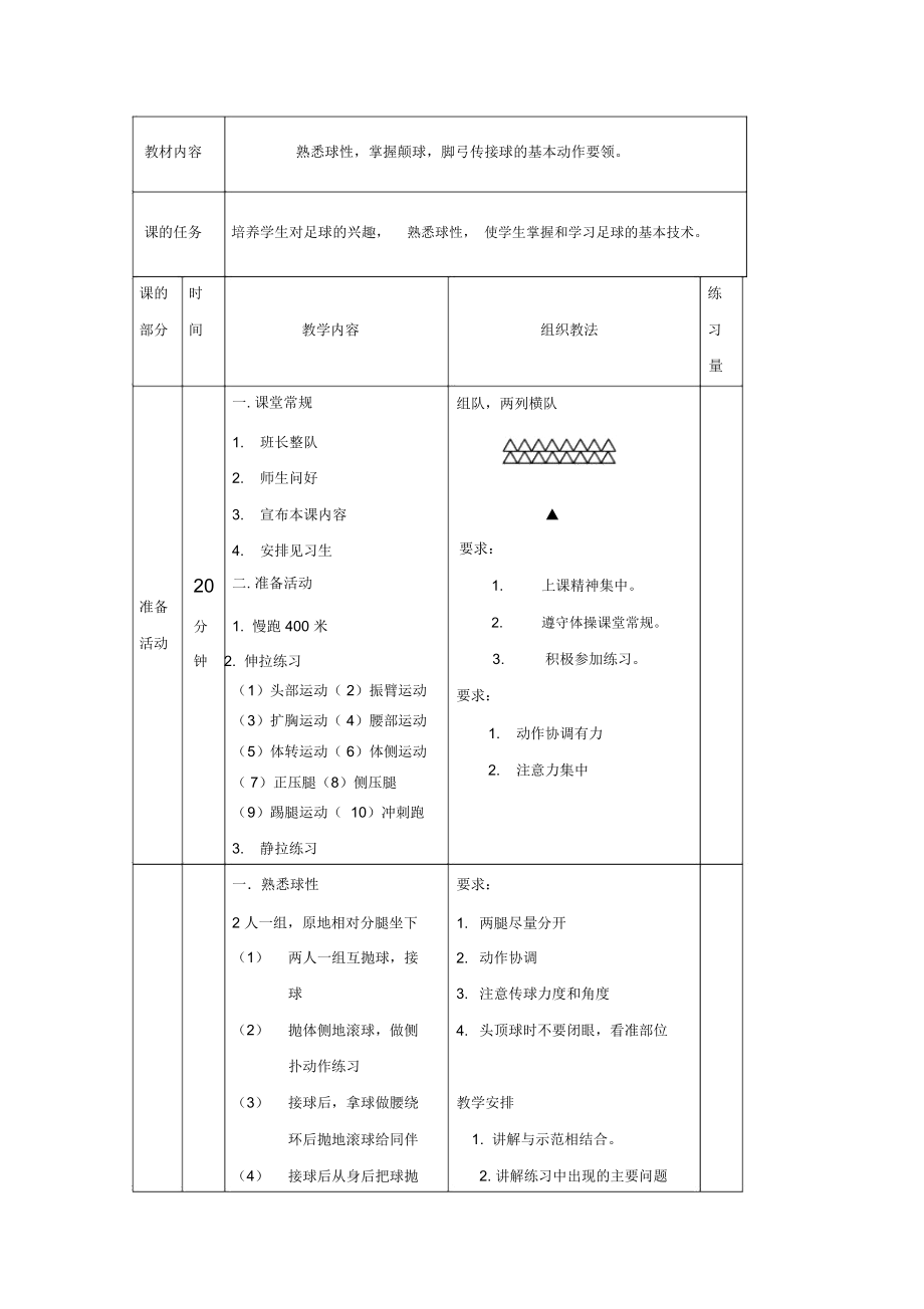 初中体育教案《足球》.docx_第1页