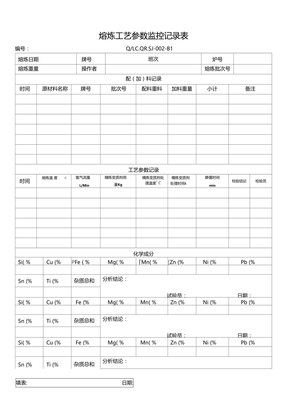 熔炼工艺参数监控记录表-B1.doc_第2页