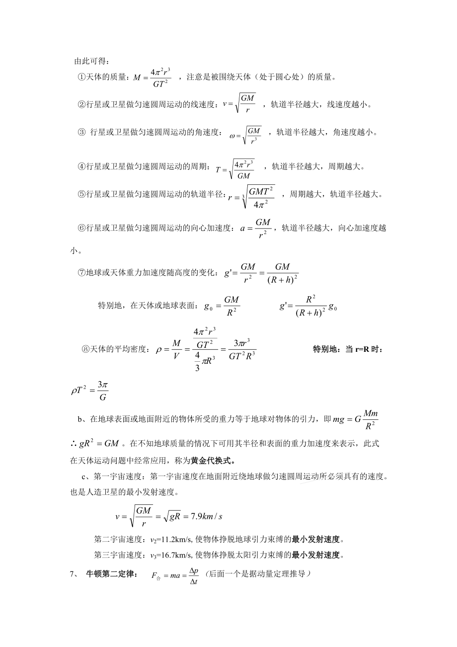 高中物理新课标(必修与选修3-1、2、4)公式大全.doc_第2页