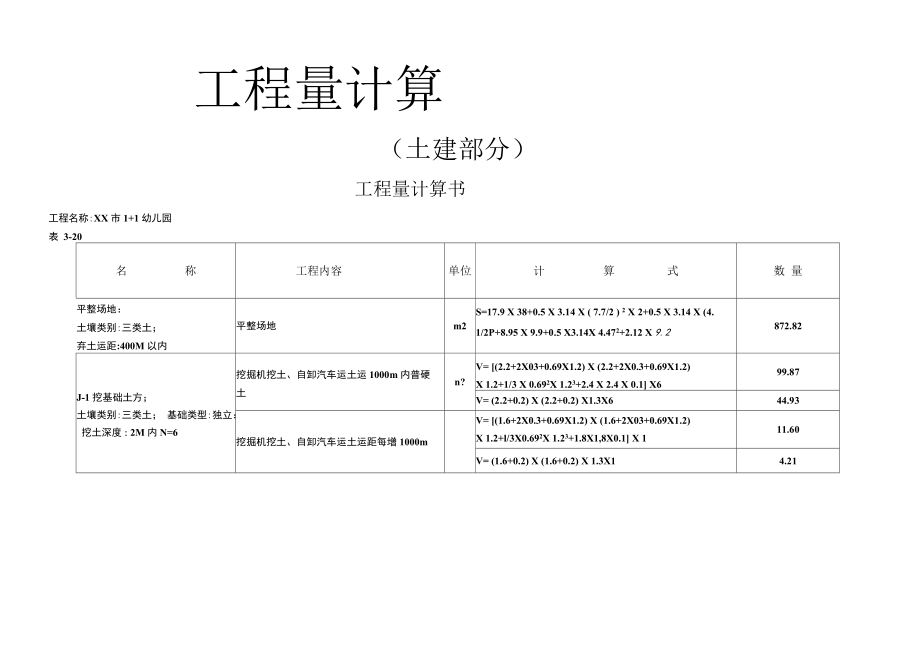 幼儿园清单工程量预算书(doc70页).docx_第2页