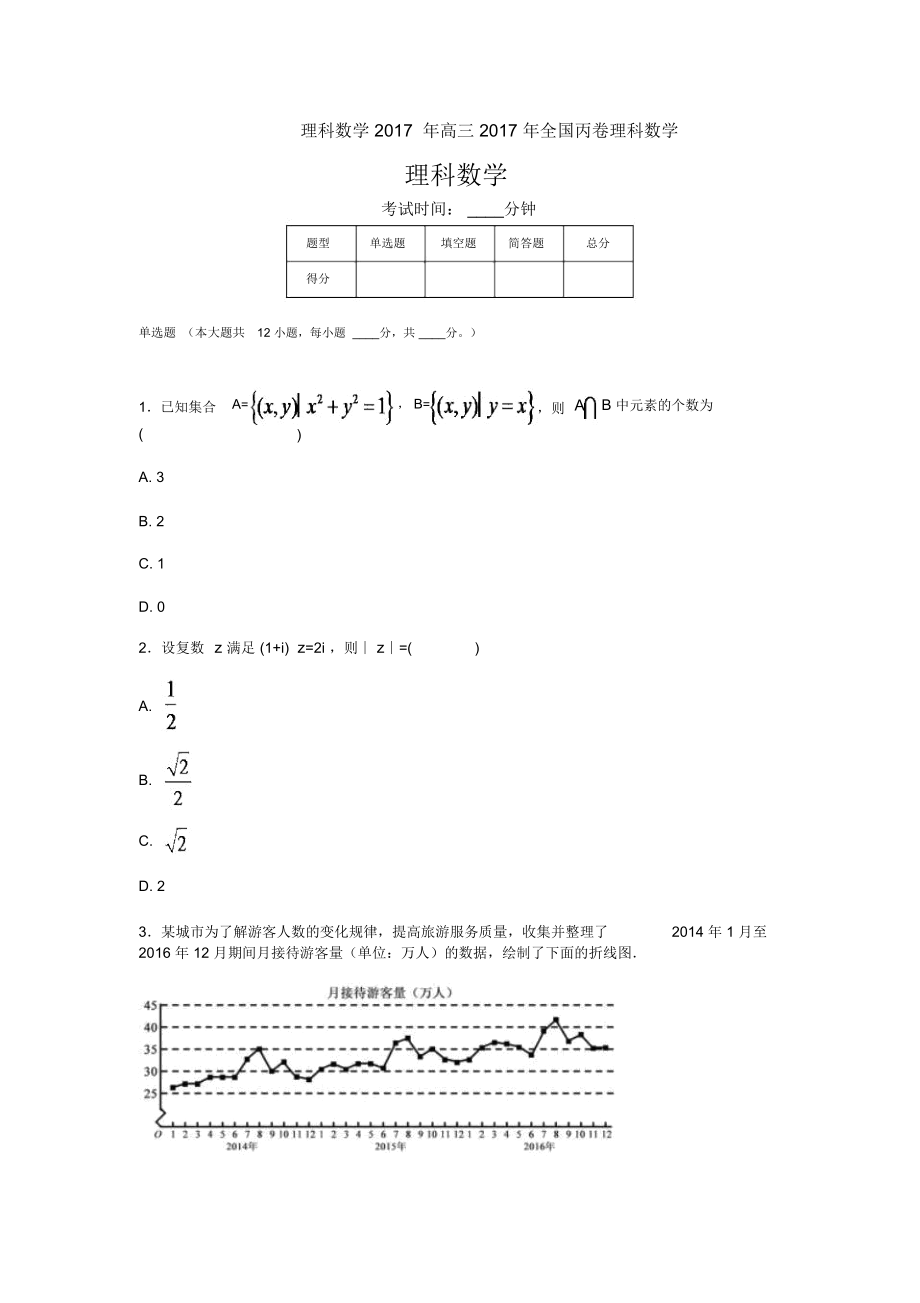 2017高考真题理科数学全国卷.docx_第1页