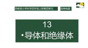 苏教版小学科学新版四年级上册科学13.导体和绝缘体.doc