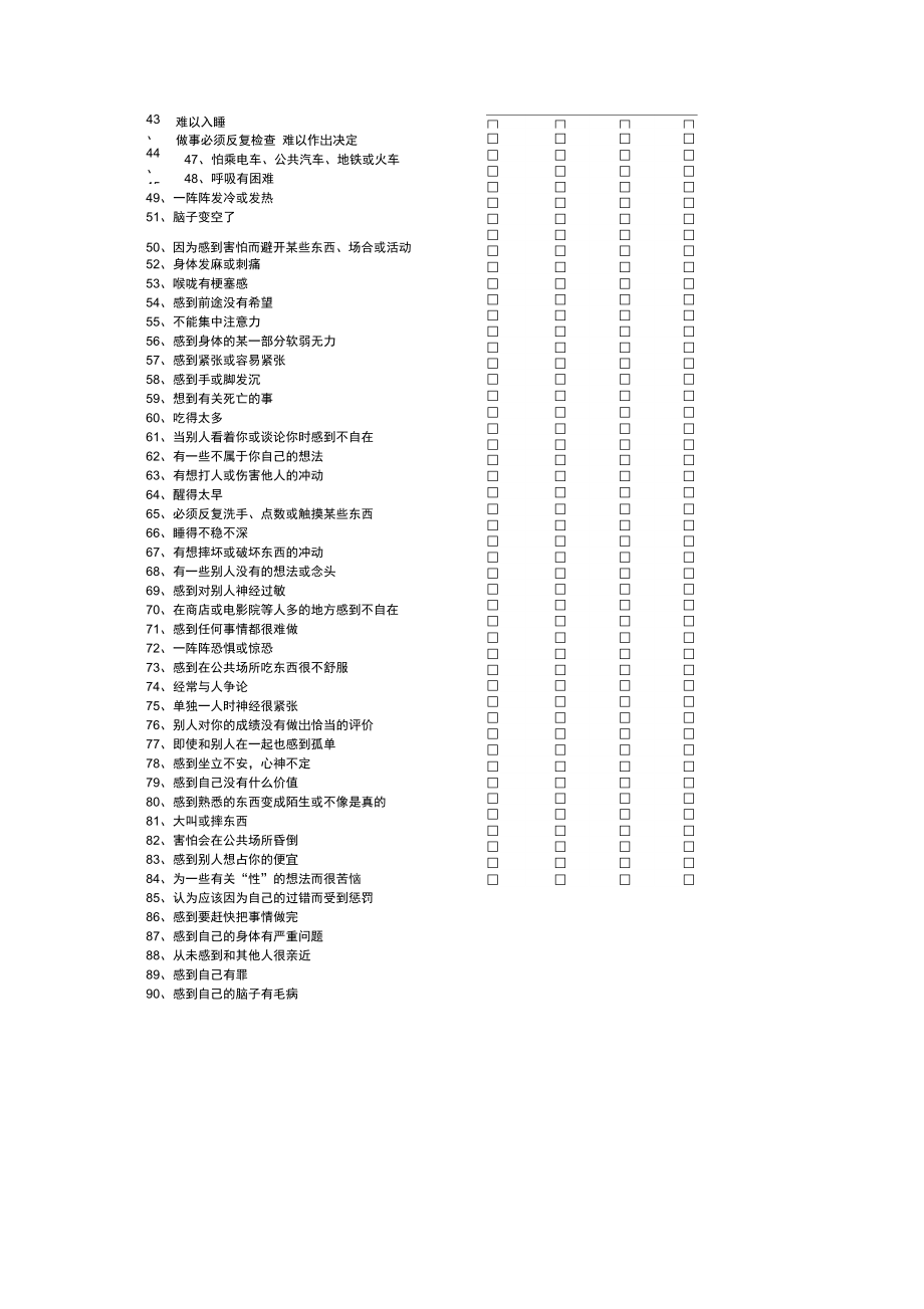 90项自觉症状评量表.doc_第2页