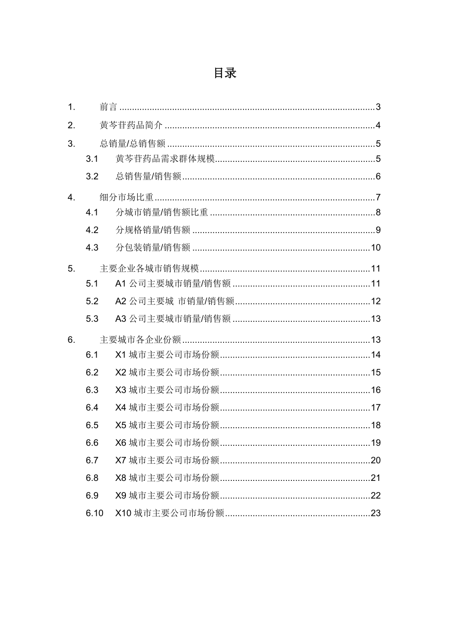 X年黄芩苷药品销售数据市场调研报告.docx_第2页