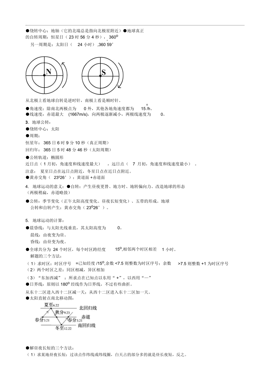 会考资料高中地理(人教版)必修1复习知识点.docx_第2页