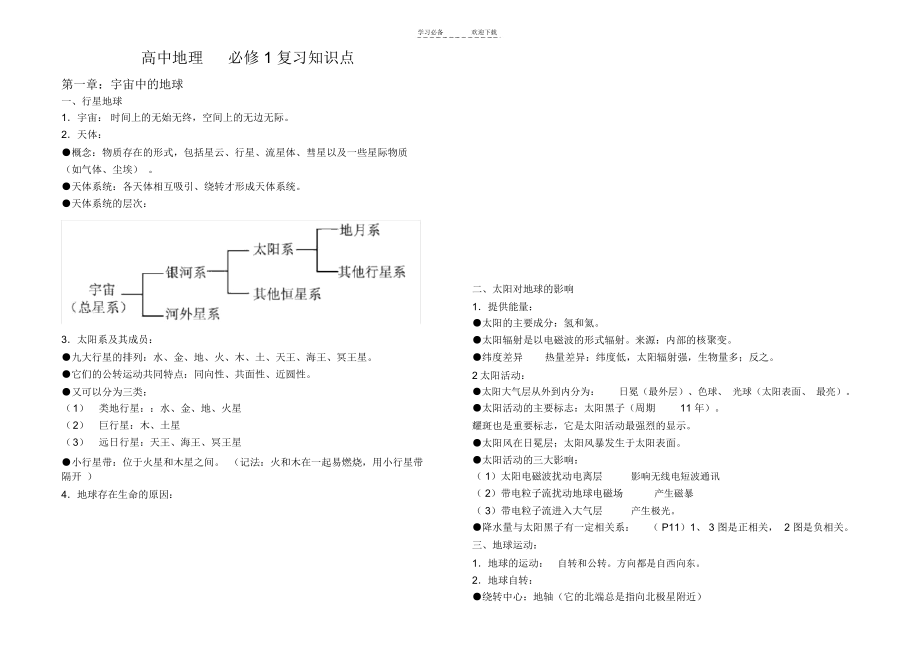 中图版地理必修一知识点总结.docx_第1页