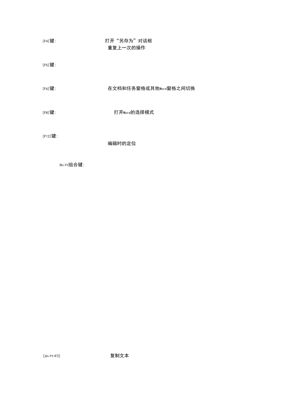 Word常用快捷键大全.docx_第2页