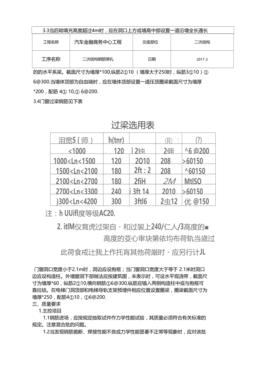 二次结构钢筋施工技术交底.doc_第2页