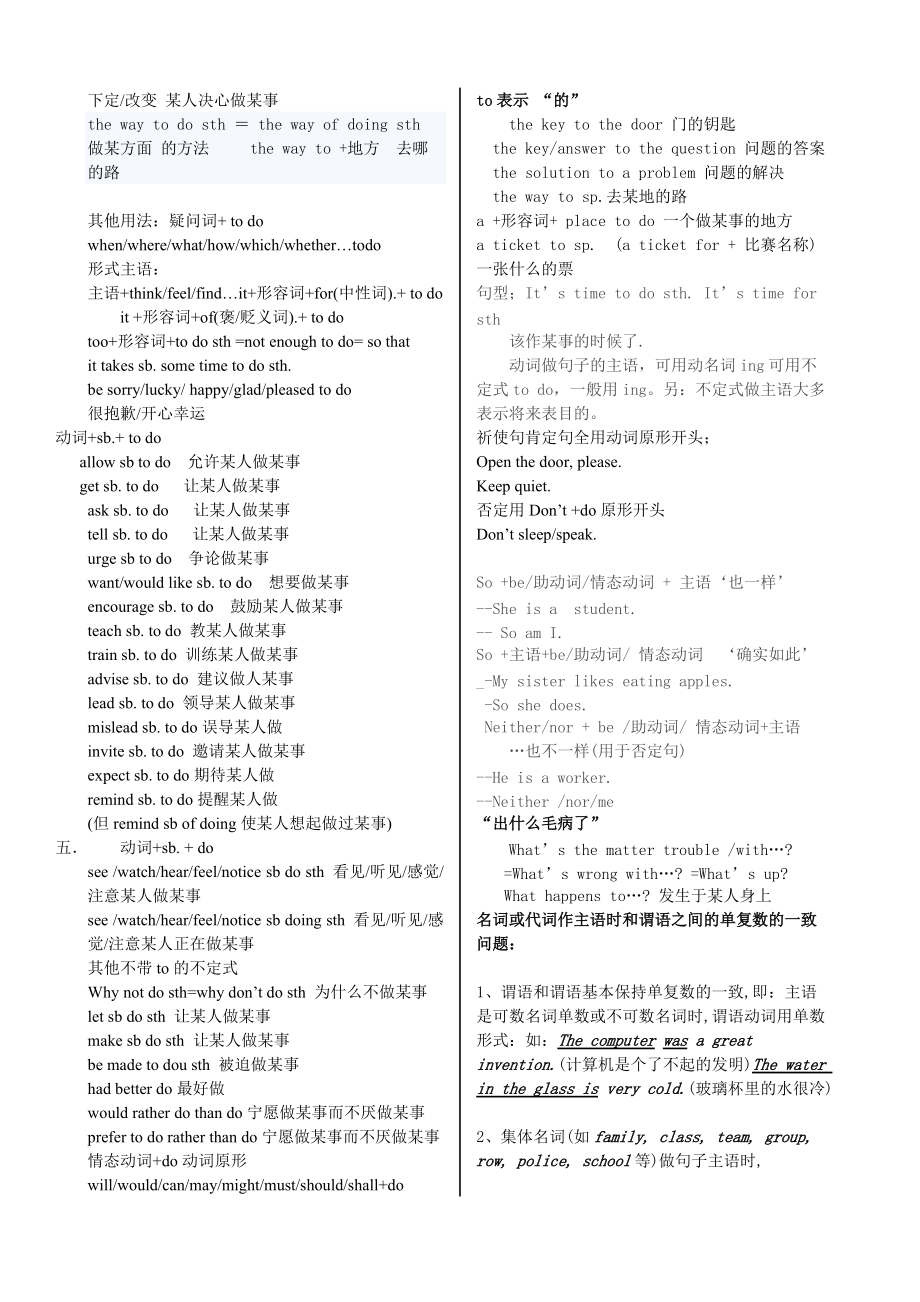 （推荐）初中英语动名词和不定式归纳.doc_第3页