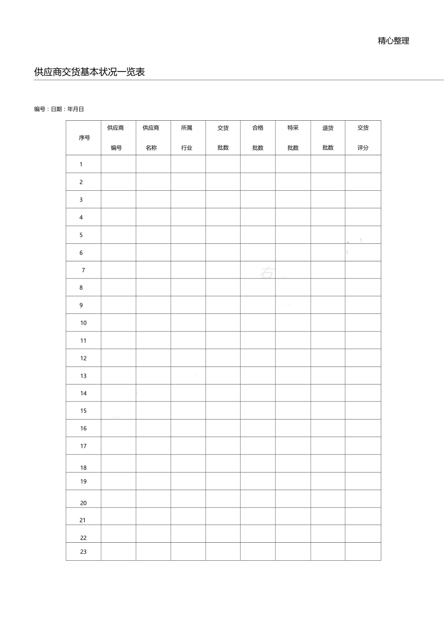 供应商交货基本状况一览表.doc_第1页